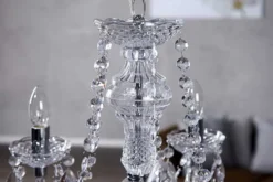 Eleganter Kronleuchter CRYSTAL 55cm klar Acryl 5-armig Lüster