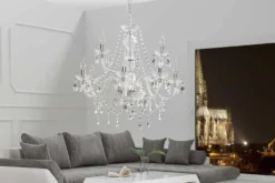 Eleganter Kronleuchter CRYSTAL 75cm klar Acryl 9-armig Lüster