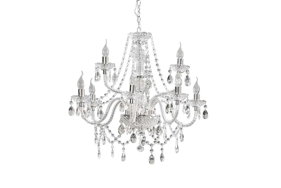 Eleganter Kronleuchter CRYSTAL 75cm klar Acryl 9-armig Lüster
