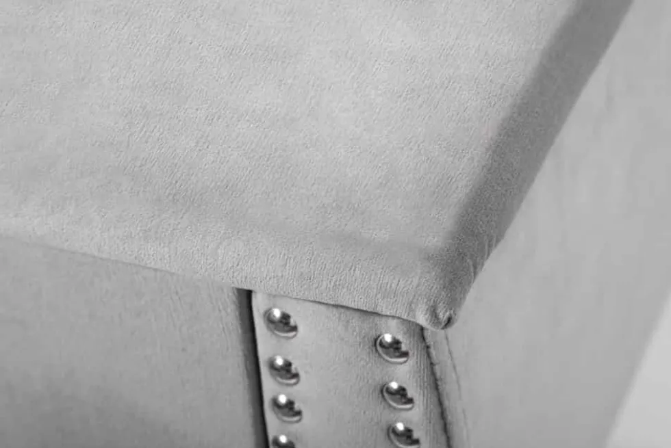 Eleganter Nachttisch EXTRAVAGANCIA 50cm silbergrau Samt Nachtkommode mit Schublade