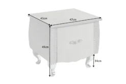 Eleganter Nachttisch EXTRAVAGANCIA 50cm silbergrau Samt Nachtkommode mit Schublade