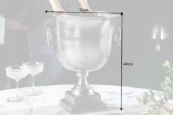 Eleganter Sektkühler CHAMPAGNE 40cm silber Flaschenkühler