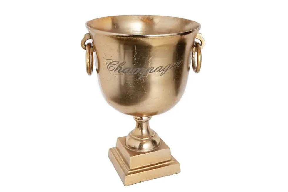 Eleganter Sektkühler CHAMPAGNE 40cm gold Flaschenkühler