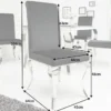 Eleganter Stuhl MODERN BAROCK schwarz Samt Stuhlbeine aus Edelstahl