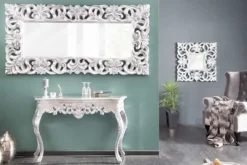 Eleganter Wandspiegel VENICE 75x75cm silber antik Barockstil