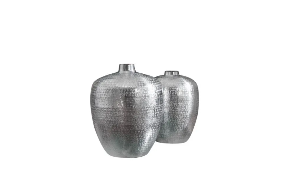 Elegantes Vasen 2er Set ORIENTAL 33cm silber in Handarbeit verziert