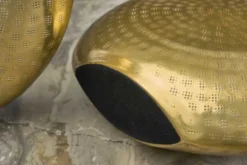 Elegantes Vasen 2er Set ORIENTAL 44cm gold im Grid Hammerschlag Design