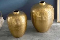 Elegantes Vasen 2er Set ORIENTAL 32cm gold im Rice Hammerschlag Design
