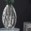 Elegante Vase ORGANIC ORIENT 44cm silber Hammerschlag Design