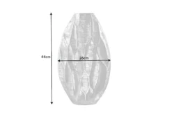 Elegante Vase ORGANIC ORIENT 44cm silber Hammerschlag Design