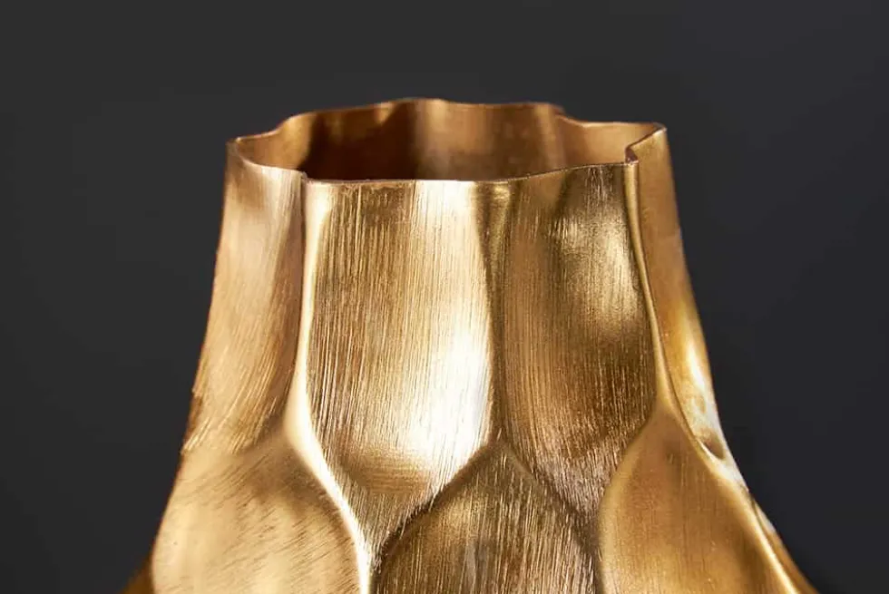 Elegante Vase ORGANIC ORIENT 45cm gold Hammerschlag Design