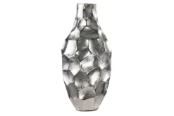 Elegante Vase ORGANIC ORIENT 45cm silber Hammerschlag Design
