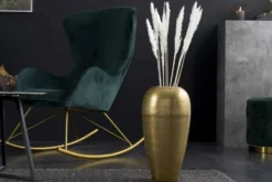 Elegante Vase ORIENTAL 50cm gold im Wild Hammerschlag Design