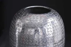 Elegante Vase ORIENTAL 50cm silber im Wild Hammerschlag Design