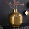 Elegante Vase ORIENT 35cm gold Hammerschlag Design