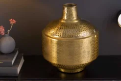 Elegante Vase ORIENT 35cm gold Hammerschlag Design