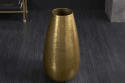 Elegante Vase ORIENT 50cm gold im Grid Hammerschlag Design
