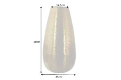 Elegante Vase ORIENT 50cm gold im Grid Hammerschlag Design
