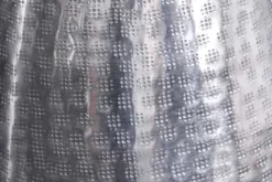 Elegante Vase ORIENT 50cm silber im Grid Hammerschlag Design