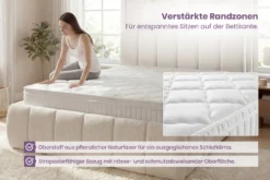 Ergonomische Boxspringmatratze CLOUD FLEX 180x200cm Tonnentaschenfederkern 7-Zonen