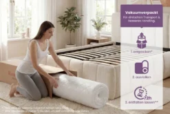 Ergonomische Boxspringmatratze CLOUD FLEX 160x200cm Tonnentaschenfederkern 7-Zonen