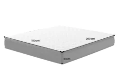 Ergonomische Matratze CLOUD FLEX 180x200cm dunkelgrau Tonnentaschenfederkern 9-Zonen