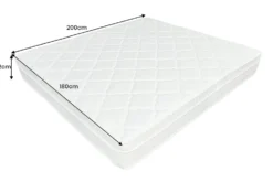 Ergonomische Matratze mit Topper CLOUD FLEX 180x200cm Tonnentaschenfederkern 7-Zonen