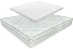 Ergonomische Matratze mit Topper CLOUD FLEX 160x200cm Tonnentaschenfederkern 7-Zonen