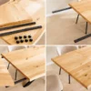 2er Set Ansteckplatten WILD OAK 50cm natur Wildeiche geölt Massivholz Esstisch Verlängerung Baumkante