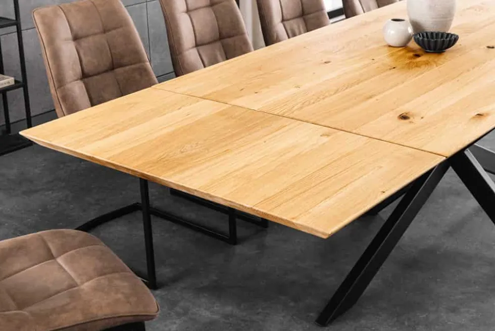 2er Set Ansteckplatten WILD OAK 50cm natur Wildeiche Verlängerung Schweizer Kante