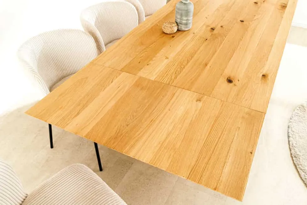 2er Set Ansteckplatten WILD OAK 50cm natur Wildeiche Verlängerung Schweizer Kante