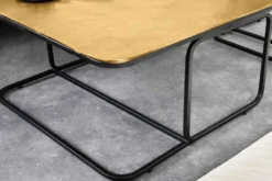 2er Set Couchtisch ABSTRACT 60cm gold silber schwarz Metall handmade