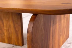 2er Set Couchtische GATSBY 100cm braun Akazienholz organische Form Beistelltisch