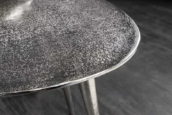 2er Set Couchtisch ELEMENTS 50cm silber Metall Handarbeit