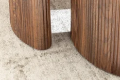 2er Set Couchtische OSAKA 120cm weiß Marmor Keramik Walnuss