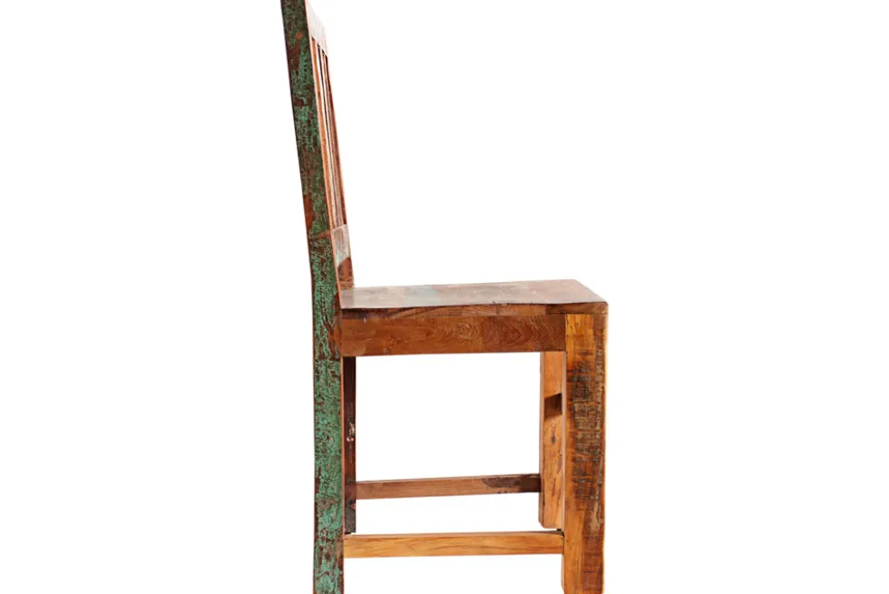 2er Set Massiver Holz Stuhl JAKARTA aus recycelten Fischerbooten