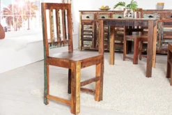2er Set Massiver Holz Stuhl JAKARTA aus recycelten Fischerbooten