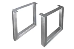 2er Set Tischgestell U-FRAME 70cm Edelstahl gebürstet matt Tischbeine Kufe Esstisch