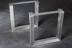 2er Set Tischgestell U-FRAME 70cm Edelstahl gebürstet matt Tischbeine Kufe Esstisch