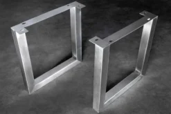 2er Set Tischgestell U-FRAME 70cm Edelstahl gebürstet matt Tischbeine Kufe Esstisch