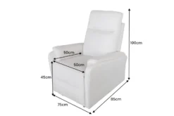 Exklusiver 1er Kinosessel HOLLYWOOD beige Strukturstoff elektrische Liegeposition