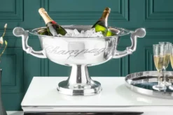 Exklusiver Sektkühler CHAMPAGNE 65cm silber poliert Flaschenkühler