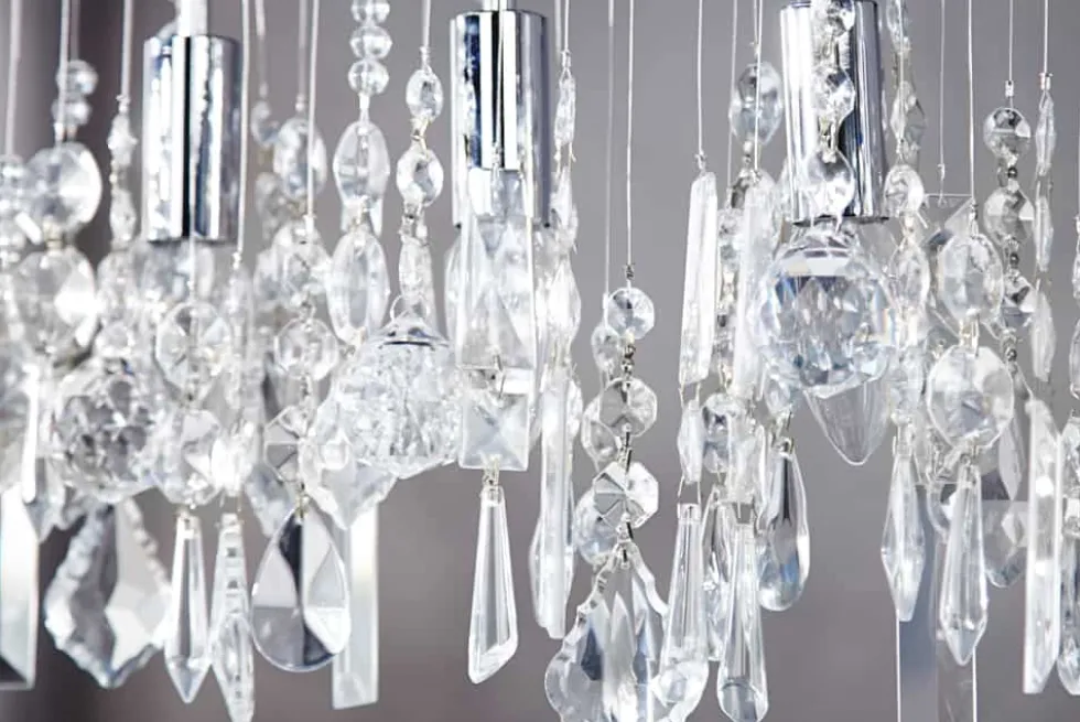 Extravagante Hängelampe DIAMONDS XL 120cm Kristall Lampe mit 9 Leuchten