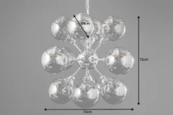 Extravagante Hängeleuchte GALAXY 72cm silber Hängelampe Modern Design