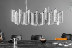 Extravagante Hängeleuchte ROYAL 120cm silber Hängelampe
