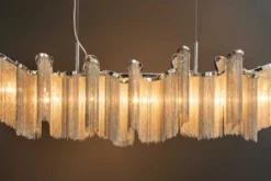 Extravagante Hängeleuchte ROYAL 120cm silber Hängelampe