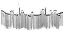 Extravagante Hängeleuchte ROYAL 120cm silber Hängelampe