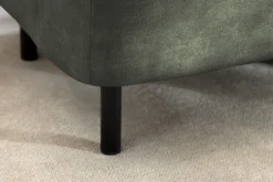 Extravagante Polsterbank EN VOGUE 120cm grün Samt mit Stauraum schwarze Metallbeine
