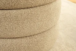 Extravagante Polsterbank VOGUE 115cm taupe Bouclé Sitzbank mit Stauraum