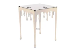 Extravaganter Beistelltisch LIQUID LINE S 34cm gold Tropfen-Design